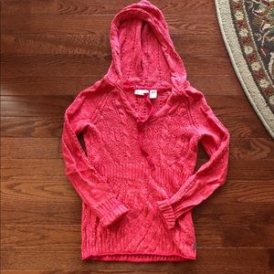 DKNY Jeans Pink Hooded Sweater